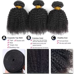 Brazilian Afro Kinky Curly Human Hair Bundles 4b 4c Afro kinky Bulk Human Hair Weave Bundle Deal Hair Extensions Wholesale