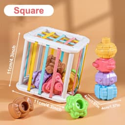 Montessori Baby Toys Stack Pull Blocks Games 0-12 Months Color Shade Sensory Development Learning Educational Toys Babies Infant