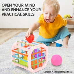 Montessori Baby Toys Stack Pull Blocks Games 0-12 Months Color Shade Sensory Development Learning Educational Toys Babies Infant