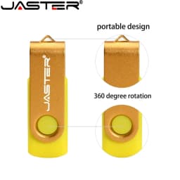 JASTER Business Gift USB Flash Drive 128GB Real Capacity Pen Drive 64GB Rotatable Memory Stick 32GB High Speed USB Stick 16GB