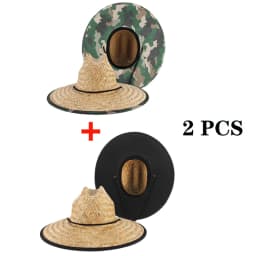 2024 1PC/2PCS New Women Lifeguard Hat Straw Summer Beach Sun Hat Outdoor Bohemia Lady Fashion Fedora Panama Hat