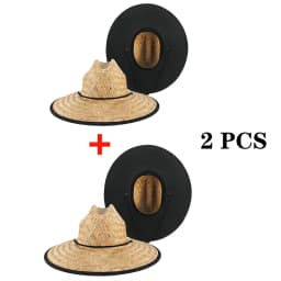 2024 1PC/2PCS New Women Lifeguard Hat Straw Summer Beach Sun Hat Outdoor Bohemia Lady Fashion Fedora Panama Hat