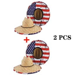 2024 1PC/2PCS New Women Lifeguard Hat Straw Summer Beach Sun Hat Outdoor Bohemia Lady Fashion Fedora Panama Hat