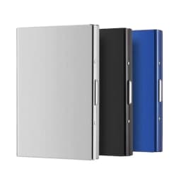 9.5*6.5*1.3cm Metal Card Box Stainless Steel ID Credit Card Holder RFID Blocking Credit Card Case Protector Walletwith 6 Slot