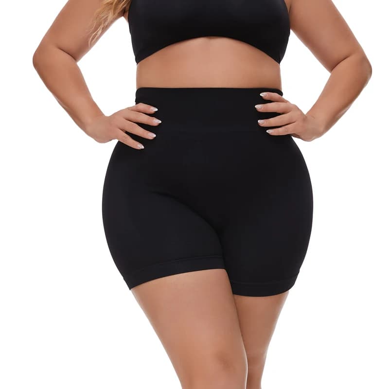 Plus Size Women's Seamless Shapeing Shorts High Waist-Lift Shapeing Panties Safety Leggings Yoga Pants