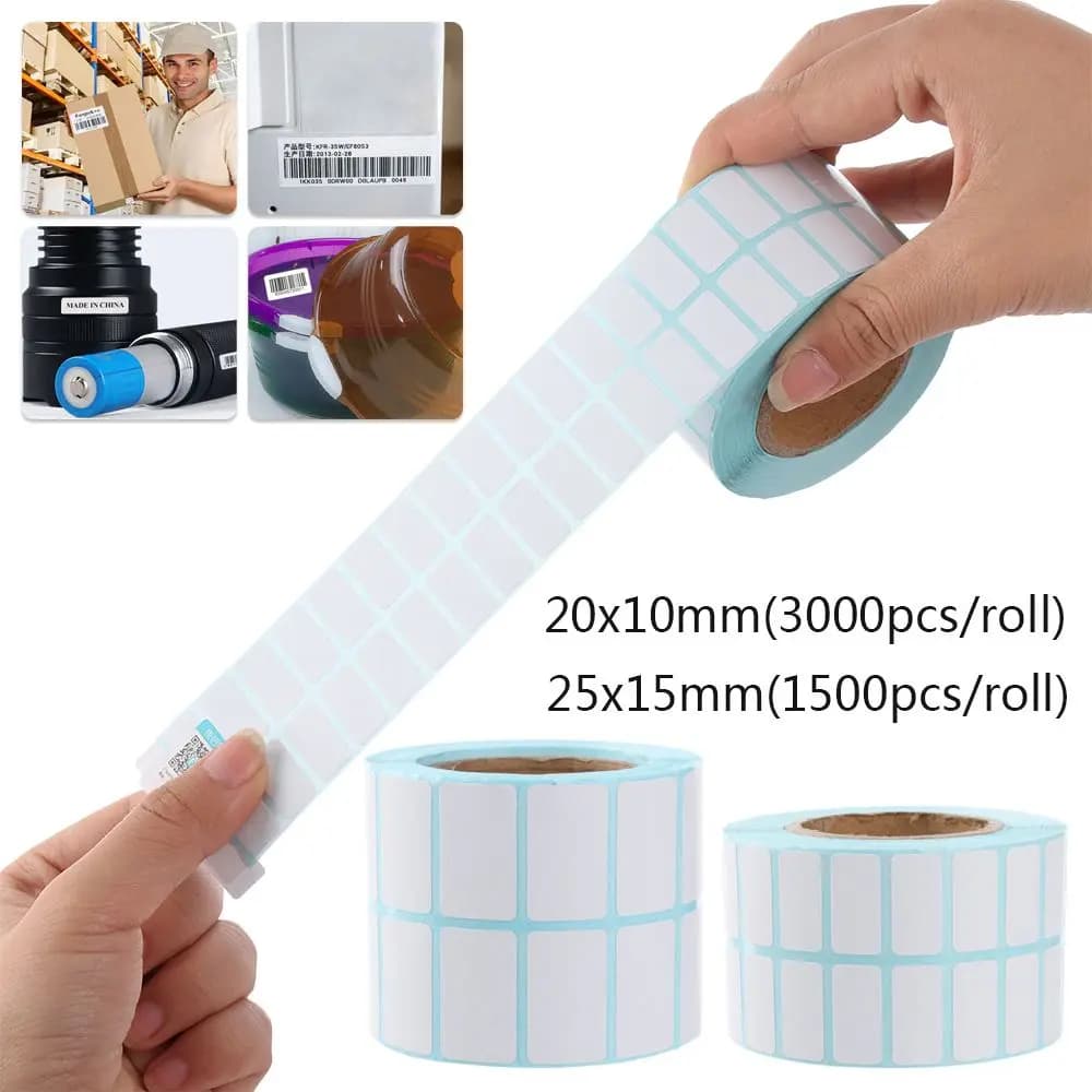 1500/3000pcs/Roll Adhesive Thermal Label Sticker Paper Supermarket Price Blank Label Multifunction Waterproof Print Supplies