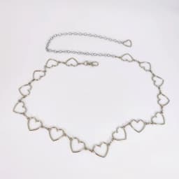 Women's belt Luxury brand Heart Shaped Metal Waist Chain Belt Goth accessories Y2k belts for women Punk style with Jeans Dress