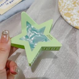 1pc Candy Color Star Grasp Clip Women's Hairpin Sweet Cool Dopamine Hairpin Acetate Headpiece Shark Clip