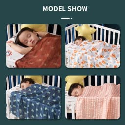 HappyFlute 1pc Baby Soft Muslin Swaddle 100% Cotton Blanket Comfortable Muslin Diaper 120*110cm For Kids