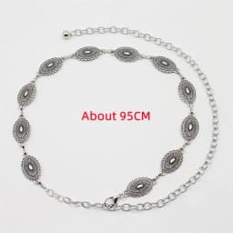 Retro Versatile Ethnic Style Metal Bohemian Waist Chain Belt For Women Fashion Sweater Chain Waist Seal Body Decor Accessories