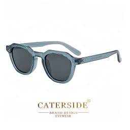 CATERSIDE Retro Polarized Sunglasses Men Acetate Temple / TR Frame Polygon Women Sun Glasses High Quality Travel UV400 Eyewear