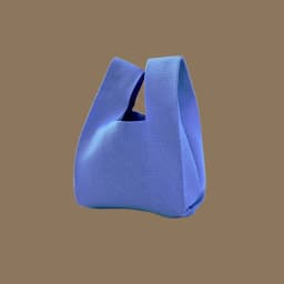 Fashion Handmade Knit Handbags Women Mini Knot Wrist Bag Korean Casual Tote Bag Reusable Shopping Bags