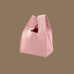 Fashion Handmade Knit Handbags Women Mini Knot Wrist Bag Korean Casual Tote Bag Reusable Shopping Bags