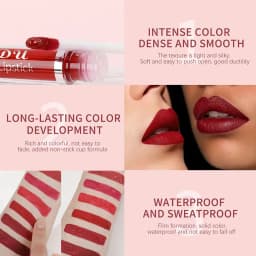 3 Pcs Matte Lipstick Lip Gloss Sets Long-Lasting Non-Fading Waterproof Non-stick Cup Exquisite Gift Everyday Holiday Universal