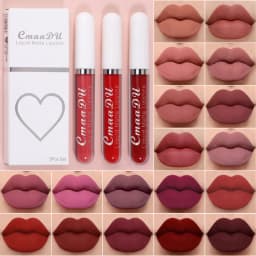 3 Pcs Matte Lipstick Lip Gloss Sets Long-Lasting Non-Fading Waterproof Non-stick Cup Exquisite Gift Everyday Holiday Universal