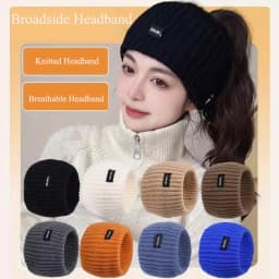 1/3pcs Winter Warm Wide Headband for Women High Quality Cotton Woolen Warm Forehead Knitting Elastic Hair Band Hair Accessories