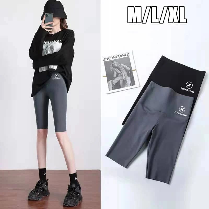 M/L/XL High-waisted Bottoming Trousers Five-minute Shorts Female External Wear Hip Lifting Tight High Elasticity Yoga Trousers