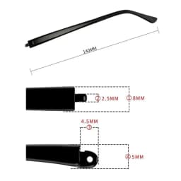 1 Pair Eyeglasses Temple Arm TR90 Eyeglasses Replacement Leg Repair Eyewear Accessories