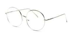 Blue Light Filter Metal Round Oversized Reading Glasses Men Women Large Frame Clear Eyeglasses Fashion Computer Prescription