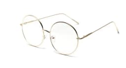Blue Light Filter Metal Round Oversized Reading Glasses Men Women Large Frame Clear Eyeglasses Fashion Computer Prescription