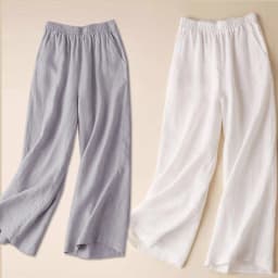 Women Cotton Linen Wide Leg Pants Female Summer Pants Full Length Casual Pants Fashion Solid Loose High Waist Straight Trousers