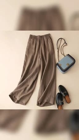 Women Cotton Linen Wide Leg Pants Female Summer Pants Full Length Casual Pants Fashion Solid Loose High Waist Straight Trousers