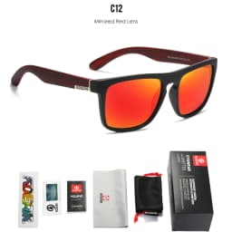 KDEAM Legend Square Sunglasses Polarized Lens For Men Women Outdoor Sports Fishing Mountaineering Sun Glasses With Brand Box