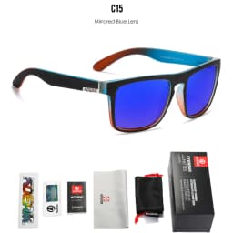 KDEAM Legend Square Sunglasses Polarized Lens For Men Women Outdoor Sports Fishing Mountaineering Sun Glasses With Brand Box