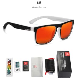 KDEAM Legend Square Sunglasses Polarized Lens For Men Women Outdoor Sports Fishing Mountaineering Sun Glasses With Brand Box