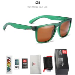 KDEAM Legend Square Sunglasses Polarized Lens For Men Women Outdoor Sports Fishing Mountaineering Sun Glasses With Brand Box
