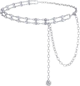 Western Belts for Women Metal Chain Belt Cowgirl Country Chain Belts Adjustable Concho Belt for Sweaters Dresses Jeans