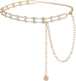 Western Belts for Women Metal Chain Belt Cowgirl Country Chain Belts Adjustable Concho Belt for Sweaters Dresses Jeans