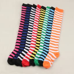 Black White Striped Warm Knee Socks Arm Sleeve Fashion Women Sexy Slim Thigh High Cotton Socks Arm Sleeve Gloves Cosplay Socks