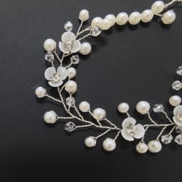 Imitation Pearl White Flower Hair Band Handmade Rhinestone Headband Women Bridal Headwear Wedding Party Hair Accessories
