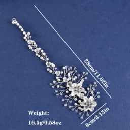 Imitation Pearl White Flower Hair Band Handmade Rhinestone Headband Women Bridal Headwear Wedding Party Hair Accessories