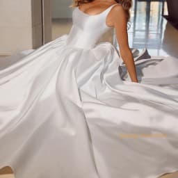 Formal Dress Women Elegant Square Collar Sleeveless Classic White Satin Evening Dress Customized Zipper Back Party Gowns