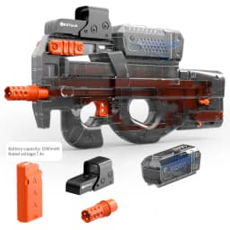 Electric Gel Gun in Transparent Black! Fully Automatic Splatter Ball Toy, Perfect for Outdoor Shooting Games (No Bullets)