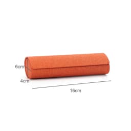 Retro Oval Glasses Box Sunglasses Linen Folding Eyewear Case Optical Handmade Storage Glasses Case