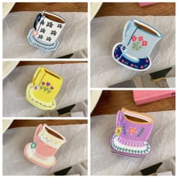 Personalized Acetic Acid Acetate Hair Claw Cute Cartoon Coffee Cup Hair Clip Flower Grab Clip Small Hair Claw Girl