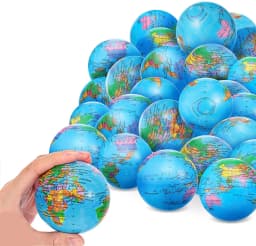 Mini Foam Earth Extrusion Toy Soft Sponge Earth World Map Ball World Map Toy Children Adult Decompression Novelty Toy