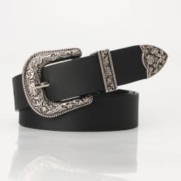 105cm Women's Vintage Pin Buckle Belt with Stylish Embellished Women Waist Belts for Jeans