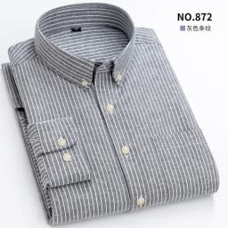 Cotton non-ironing men's Oxford woven long sleeve shirt anti-wrinkle easy to take care of business casual social slim-fit shirt