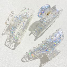 Oversize Colorful Sequin Shark Hair Claw Clip For Women Elegant Transparent Geometric Headwear Hairpin Hair Accessories Gift