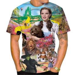 Summer Hot Selling Creative Oil Painting The Wizard of Oz 3D Printing Art Pattern Personalized Fashion T-shirt