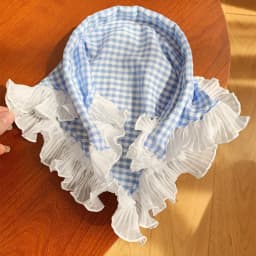 Pastoral Style Lace Bowknot Headscarf Hairhoop Turbans Triangle Scarf Hair Band Sweet Trendy Turban Girl Travel Hair Accessories