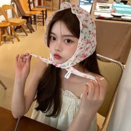 Pastoral Style Lace Bowknot Headscarf Hairhoop Turbans Triangle Scarf Hair Band Sweet Trendy Turban Girl Travel Hair Accessories