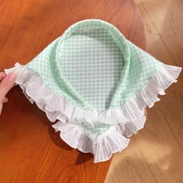 Pastoral Style Lace Bowknot Headscarf Hairhoop Turbans Triangle Scarf Hair Band Sweet Trendy Turban Girl Travel Hair Accessories