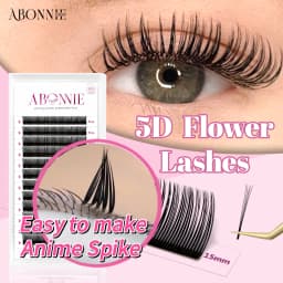 Abonnie Angel Lashes Pre-bundled Lash Spikes 5D Flower Lashes Individual Eyelash Extensions Wispy Lash Premade
