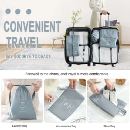 7 Pcs/Set Travel Organizer Storage Bags Suitcase Packing Cubes Set Cases Portable Luggage Clothes Shoe Tidy Pouch Folding.-zmt