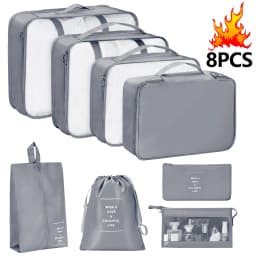 7 Pcs/Set Travel Organizer Storage Bags Suitcase Packing Cubes Set Cases Portable Luggage Clothes Shoe Tidy Pouch Folding.-zmt